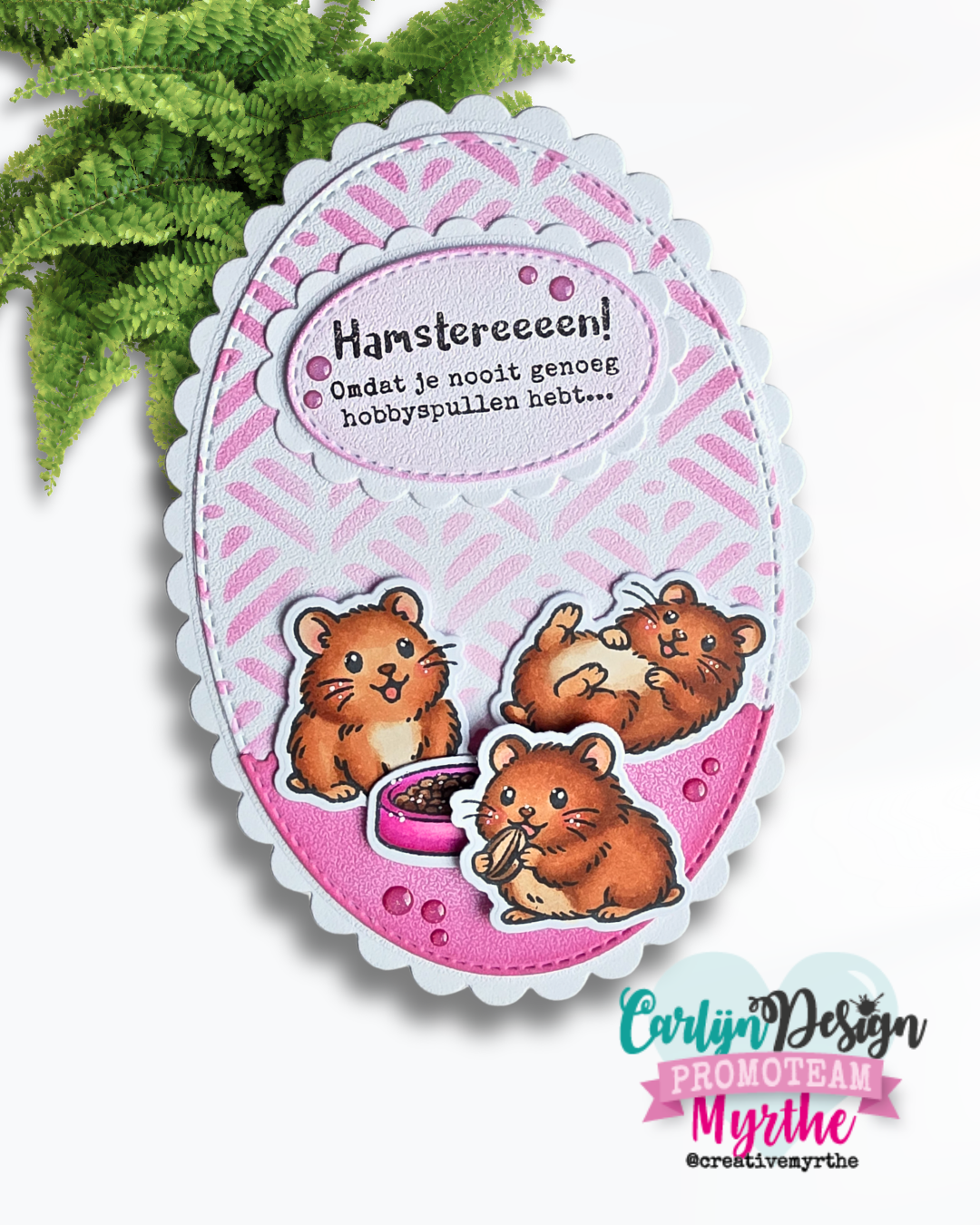 CarlijnDesign CDST-0184 Hamster tekster stempelsett A6