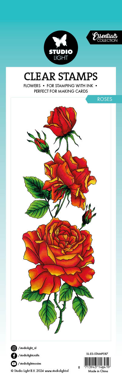 Studio Light Essentials klarstempel Roses rosemotiv