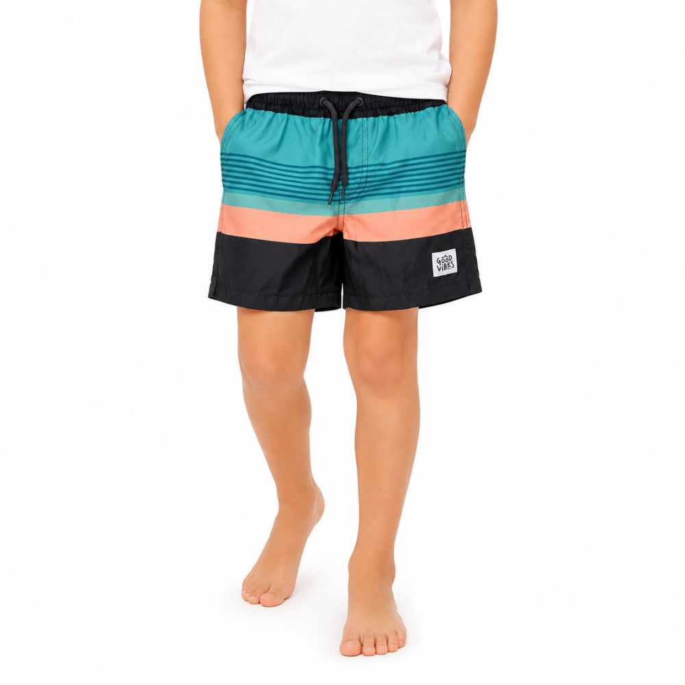 KaiserCraft Good Vibes Reef Stripe badeshorts gutt