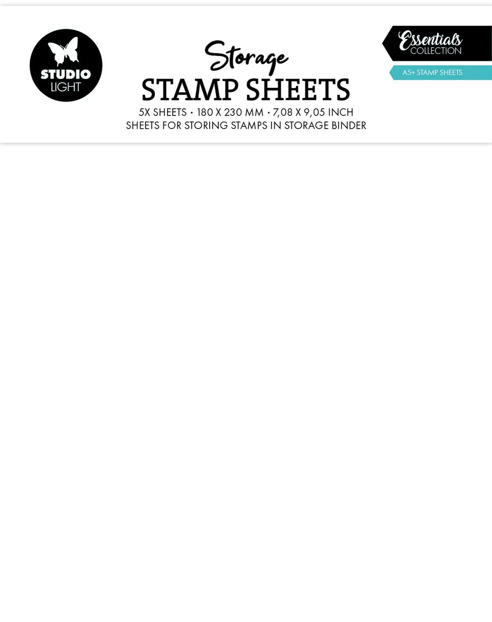 Studio Light Essentials Storage stempelark A5+ 5 stk klar