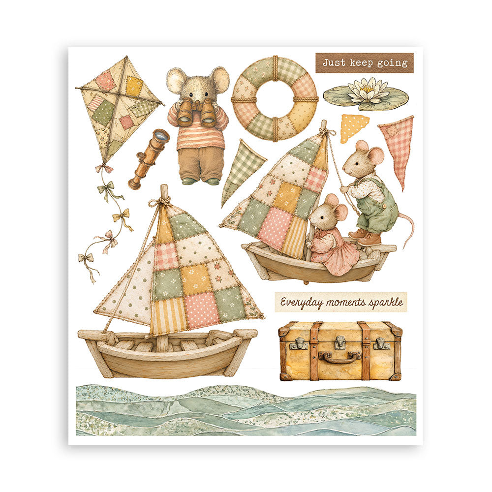Stamperia CozyFamily rub-on 20,5x23cm 6-pakning kos