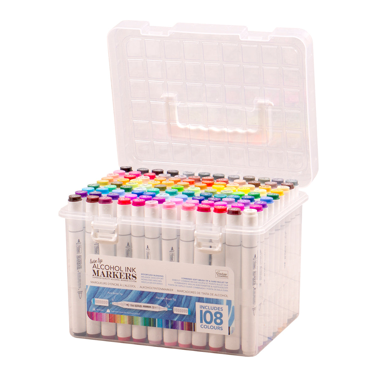 Couture Creations Twin Tip alkohol tusjer koffert 108-farger