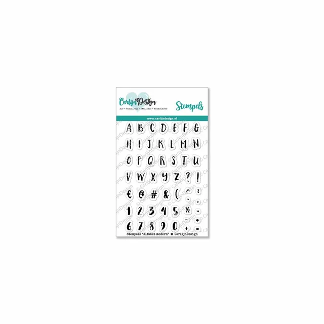 CarlijnDesign Alfabet modern CDST-0046 stempel A6 store bokstaver