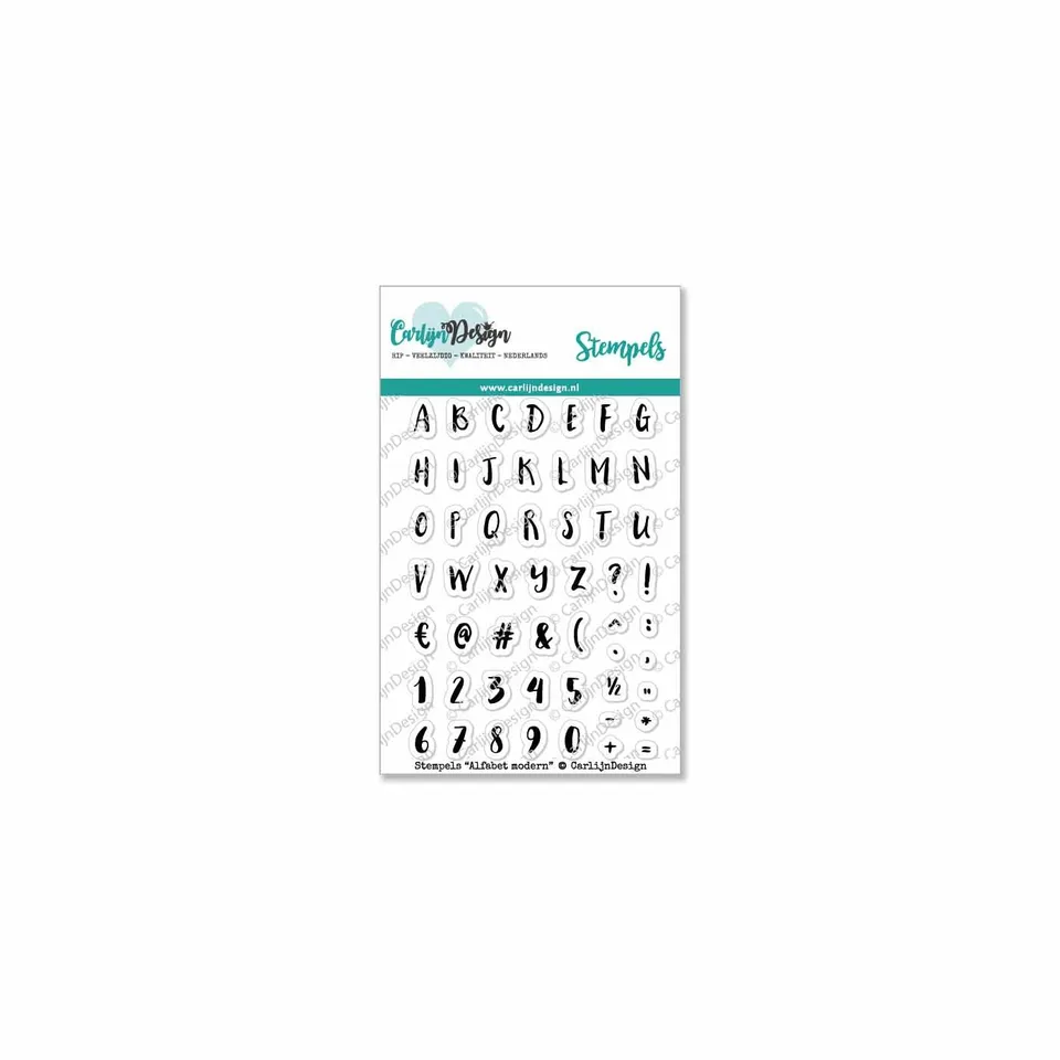 CarlijnDesign Alfabet modern CDST-0046 stempel A6 store bokstaver