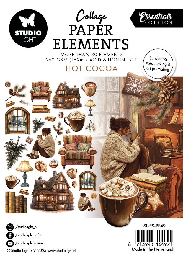 Studio Light Essentials Hot Cocoa papirelementer 35 deler