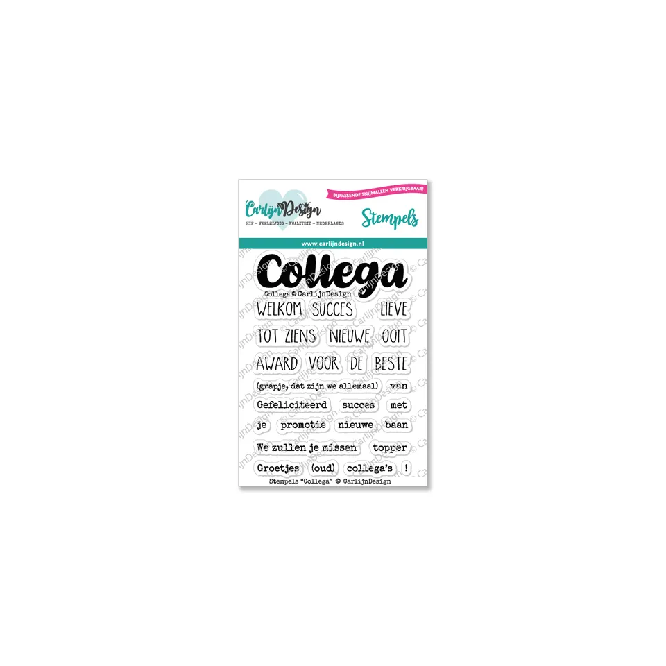 CarlijnDesign Collega CDST-0070 stempelsett kollegatekster