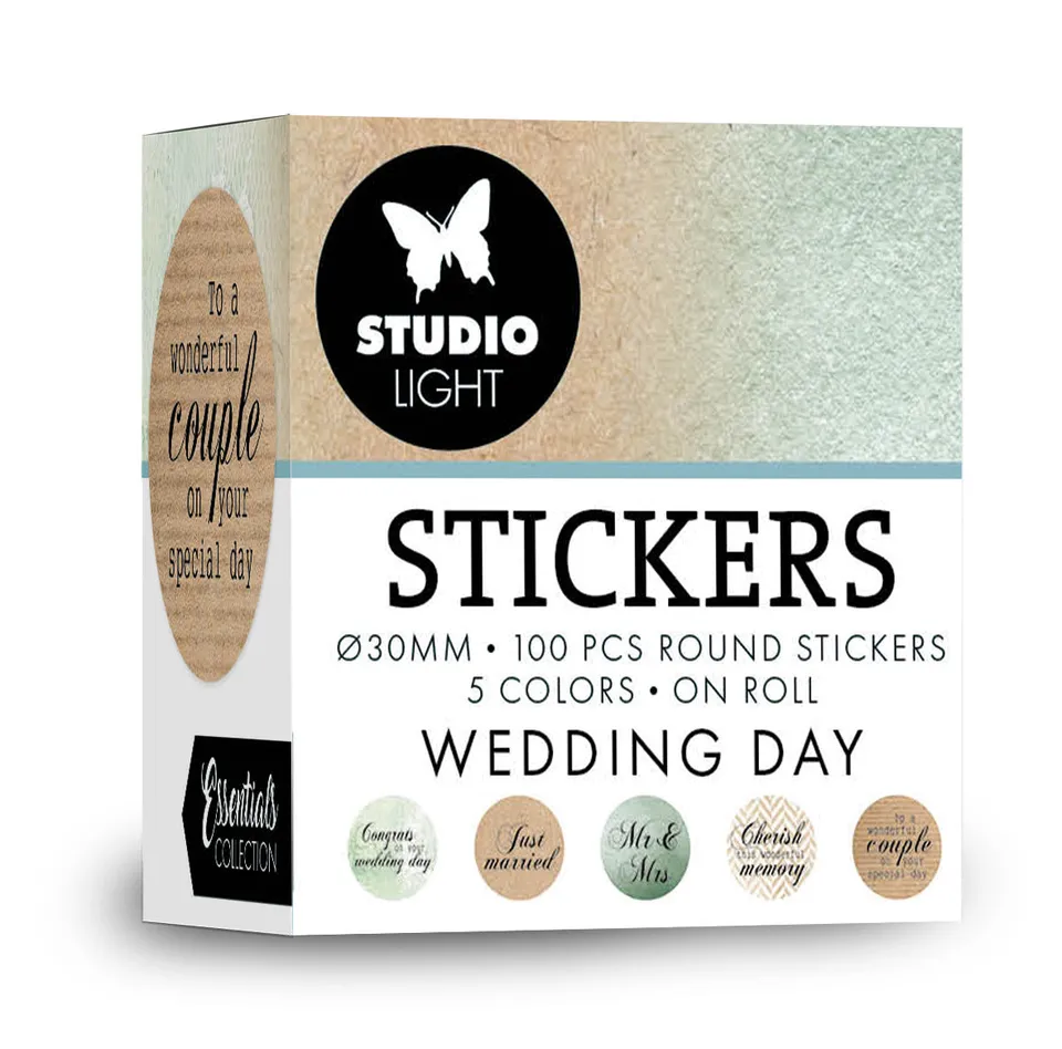 Studio Light Essentials Wedding Day klistremerker Ø30 mm