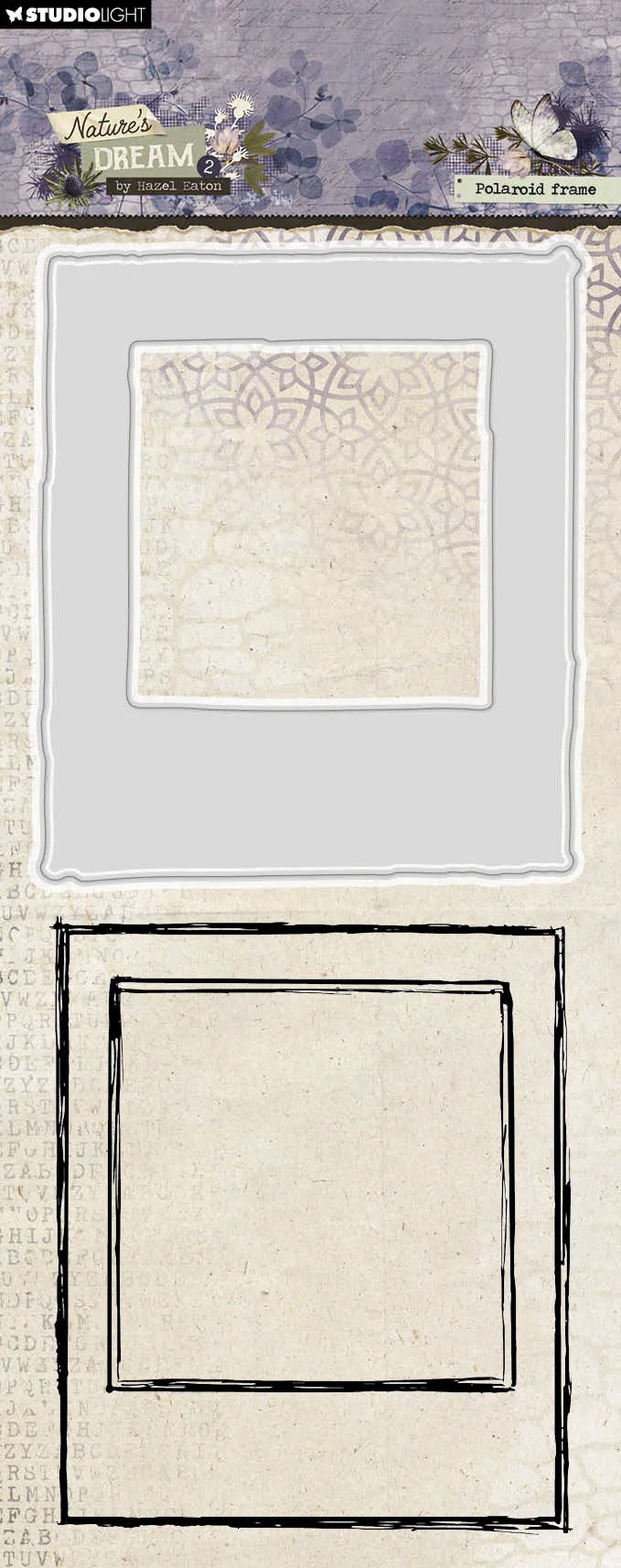Studio Light Nature's Dream 2 Polaroid Frame stempel og dies