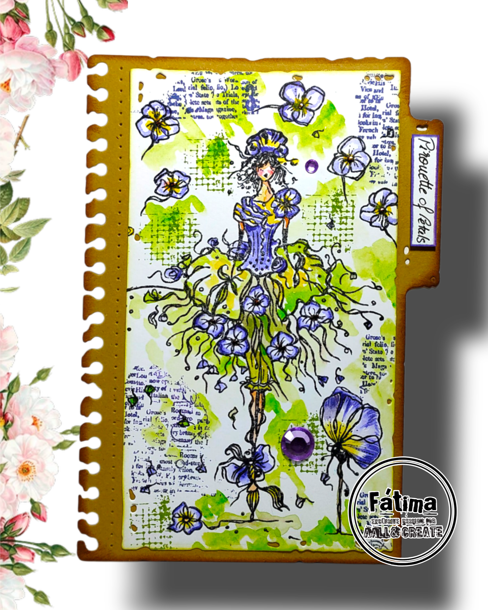 Aall and Create TP-1400 Pirouette of Petals stempelsett A6