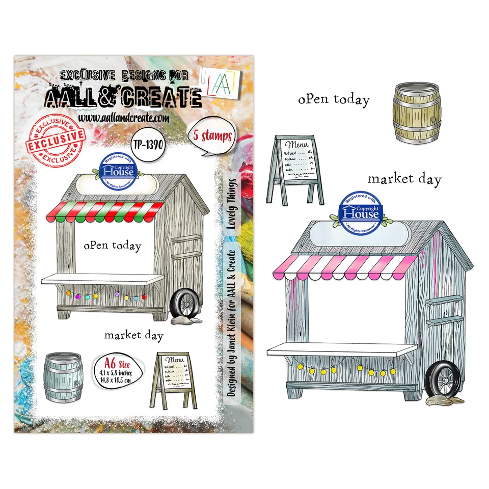 AALL & Create TP-1390 Lovely Things stempelsett A6 jul
