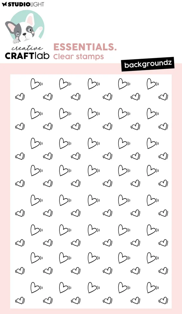 Creative Craftlab Essentials Backgroundz Hearts stempel hjerter
