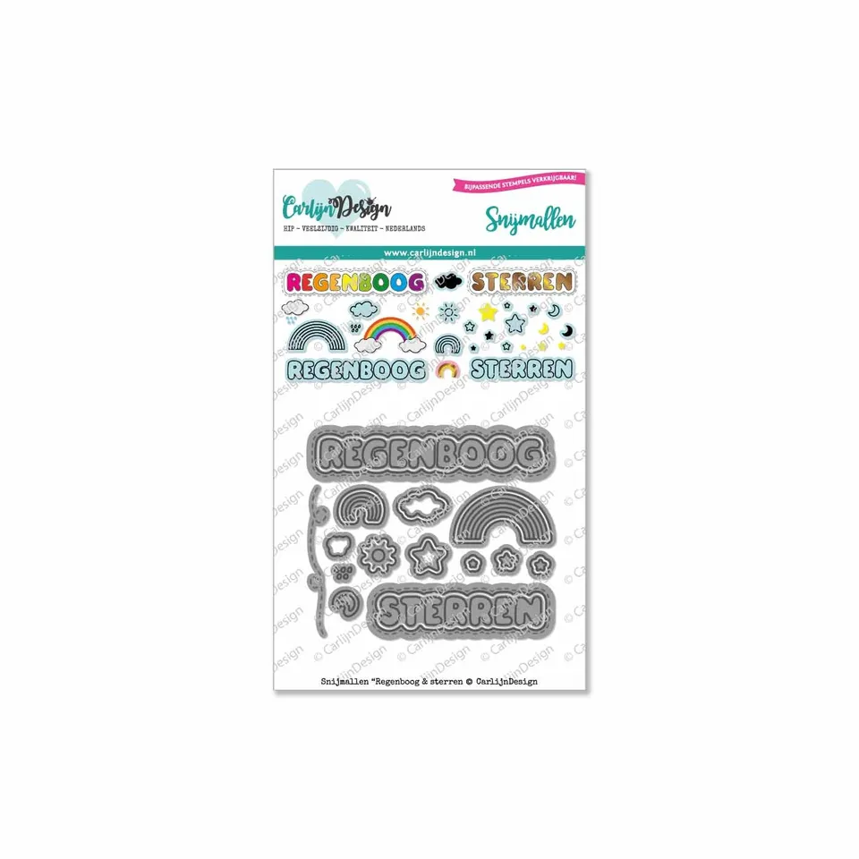 CarlijnDesign Regenboog & Sterren CDSN-0101 dies regnbue