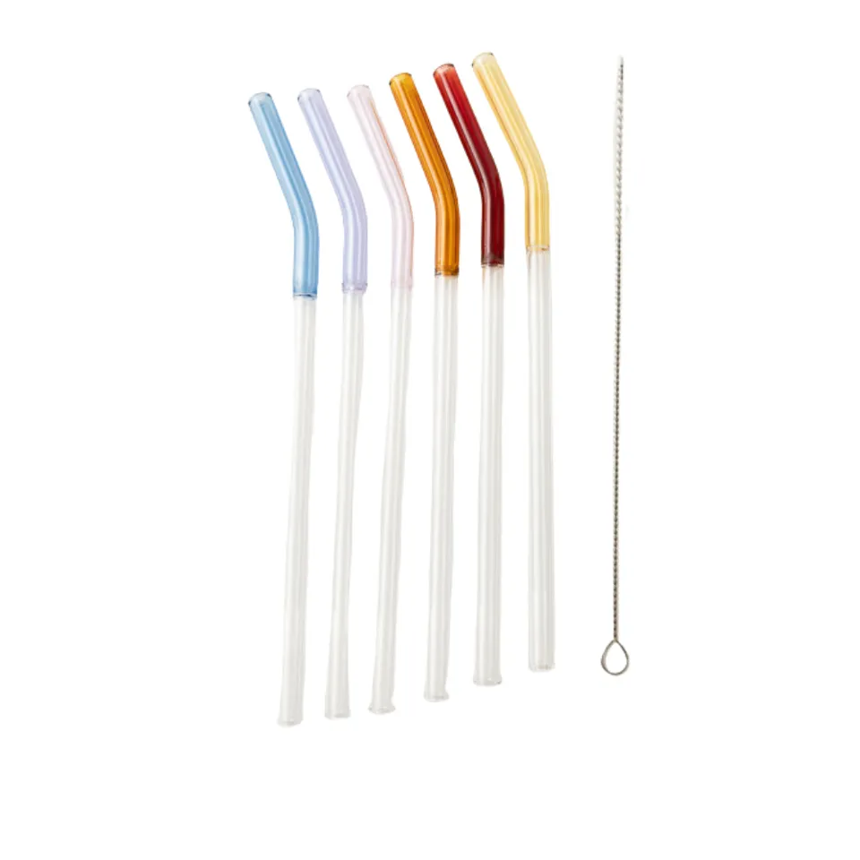 KaiserCraft Indigo Summer glass-sugerør 6-pk