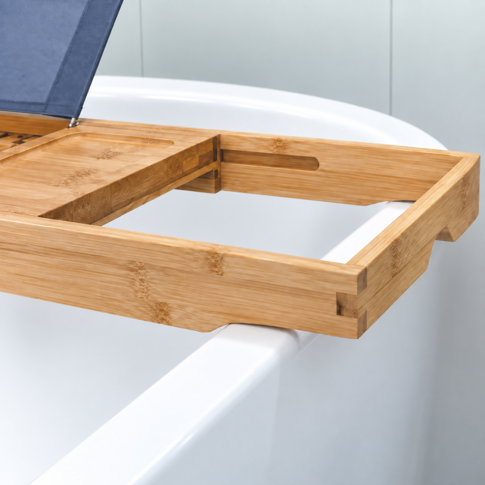 K&Co Serenity badekarbrett med vinglassholder