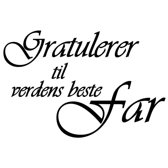 Papirglede Gratulerer til verdens beste Far digitalt stempel farsdag