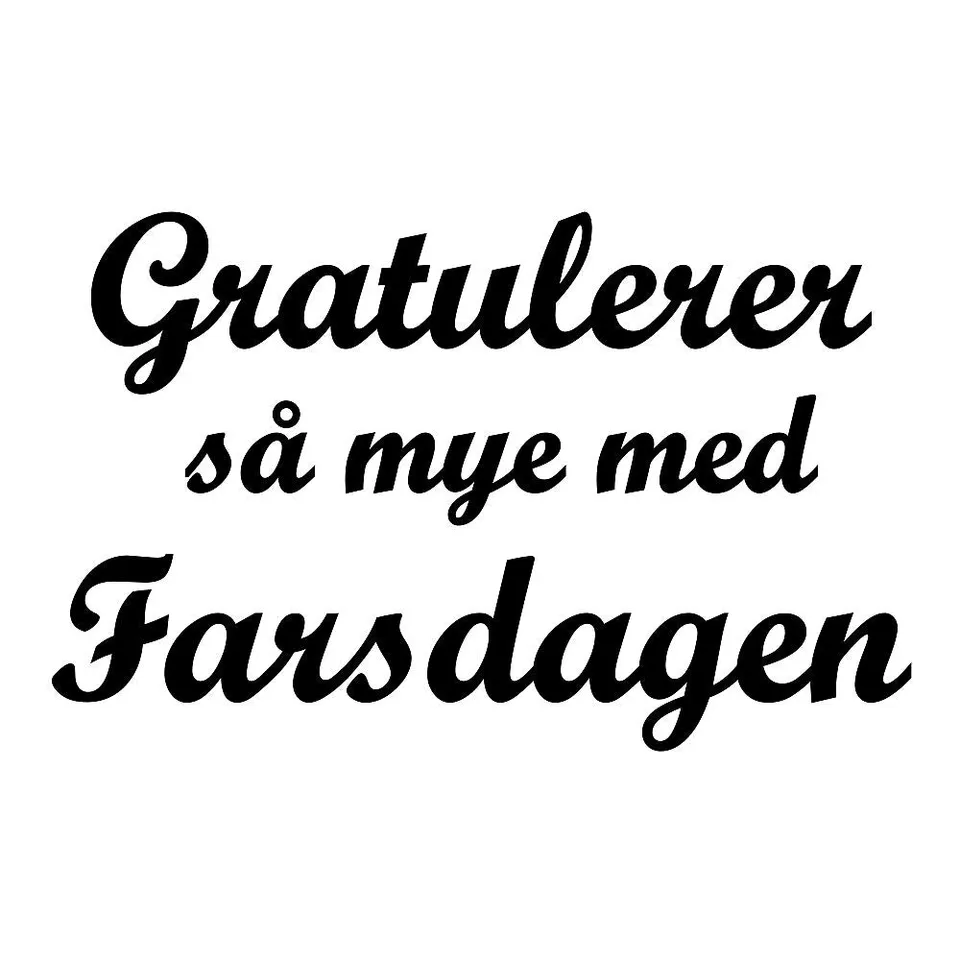 Papirglede Gratulerer med Farsdagen digitalt stempel 2 filer