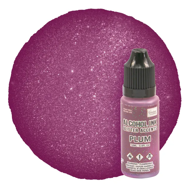 Couture Creations Plum alkoholblekk 12 ml glittereffekt lilla