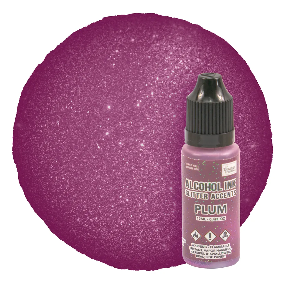 Couture Creations Plum alkoholblekk 12 ml glittereffekt lilla