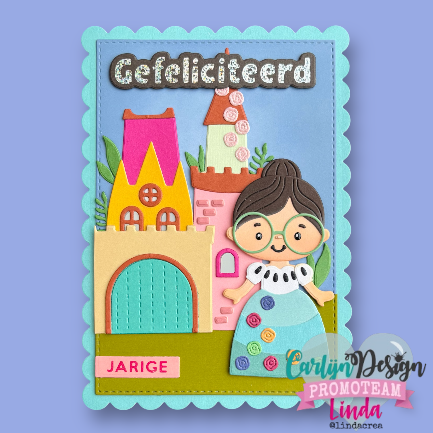 CarlijnDesign Felicitaties CDHF-0065 hot foil plate bursdag