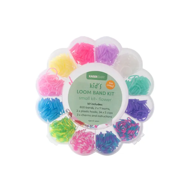 KaiserCraft Creative Club Flower loom band sett 600 stk