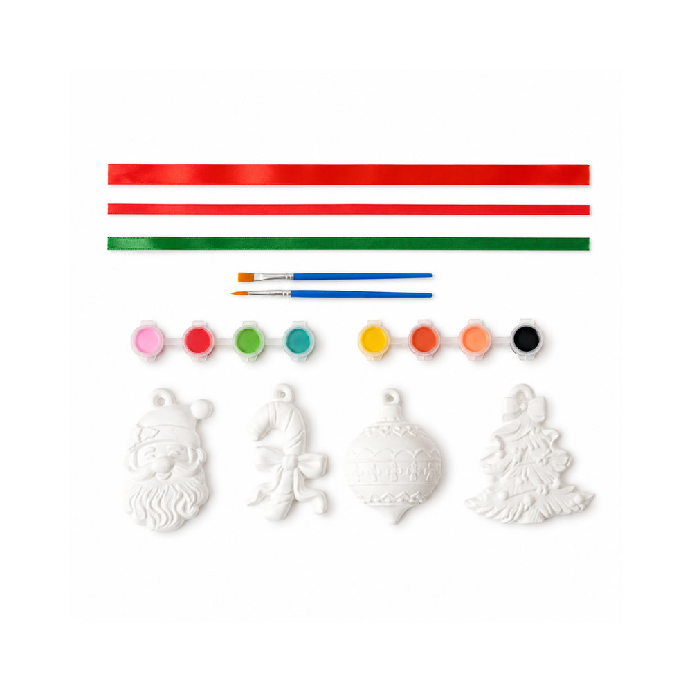 KaiserCraft Christmas Paint Your Own Plaster julepynt 4-pk