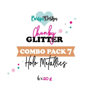 CarlijnDesign Combo 7 chunky glitter Holo Metallics 6x20 g