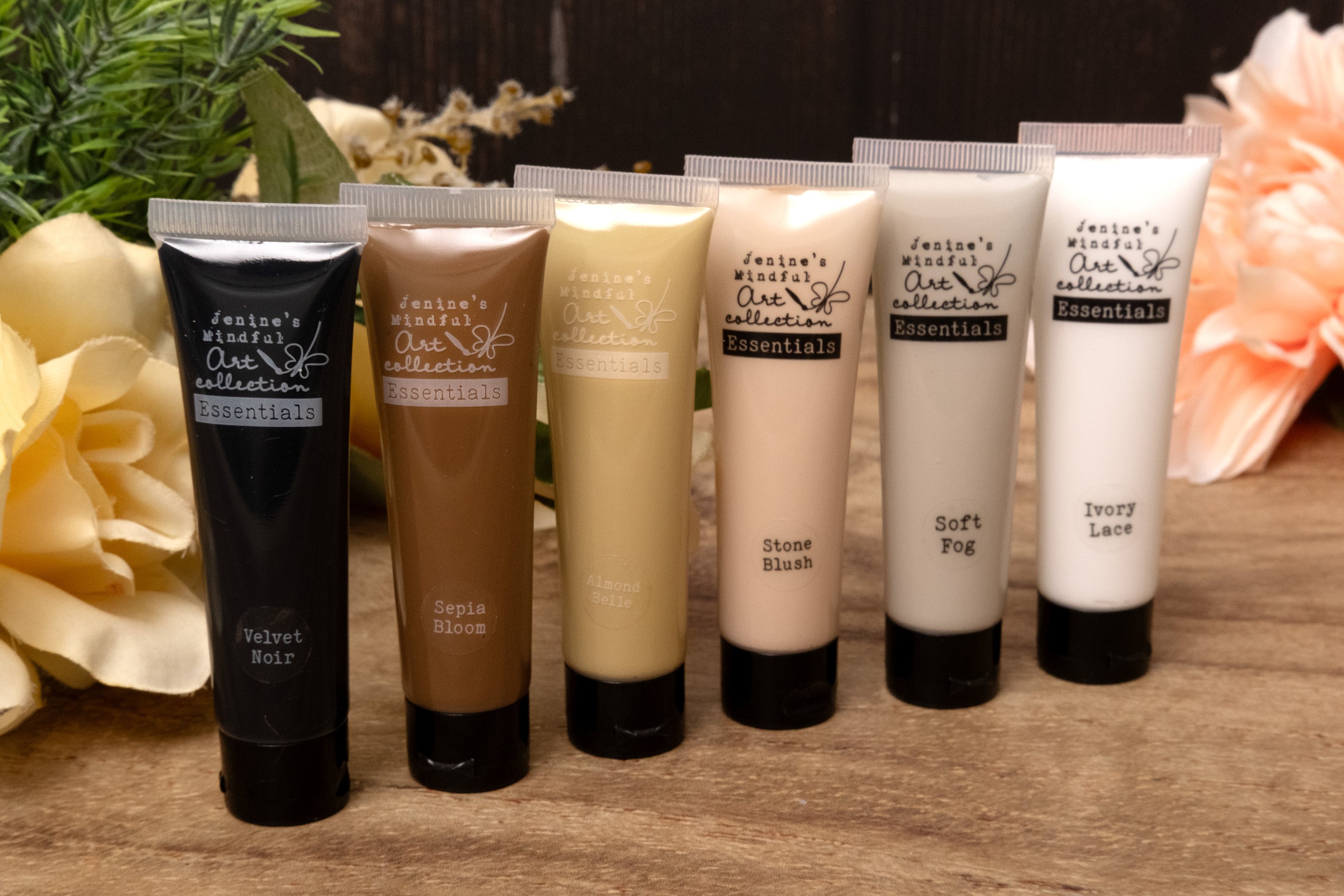Jenine’s Mindful Art Essentials akrylmaling Smoke & Stone 6 stk