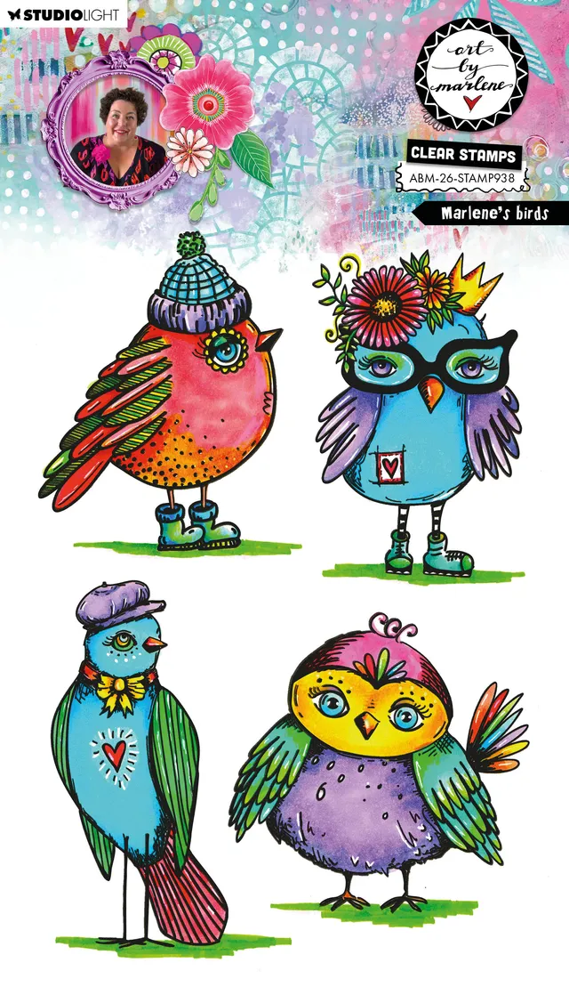 Art By Marlene 2026 Marlene's birds clear stempel fugler