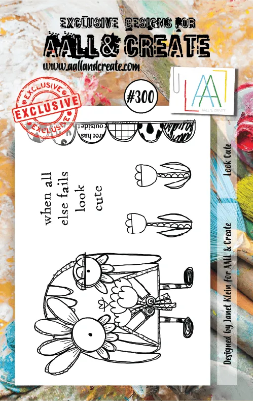 Aall and Create 300 Look Cute stempel A7 søt