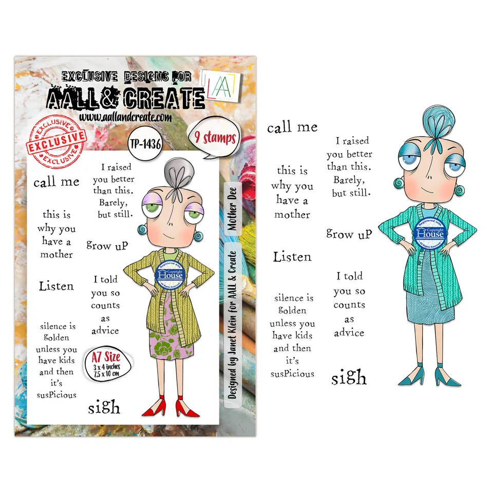 AALL & Create TP-1436 Mother Dee stempel A7 9 motiv