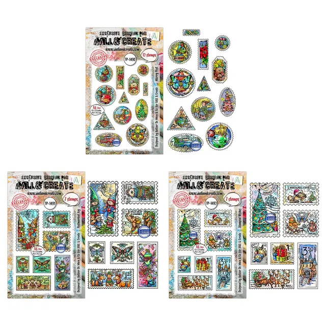 Autour de Mwa Merry Wishes stempelbundle jul 3xA6