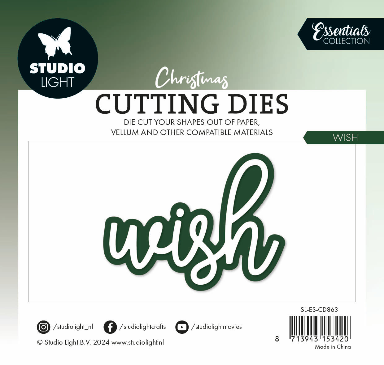 Studio Light Essentials dies Wish tekst 75 mm