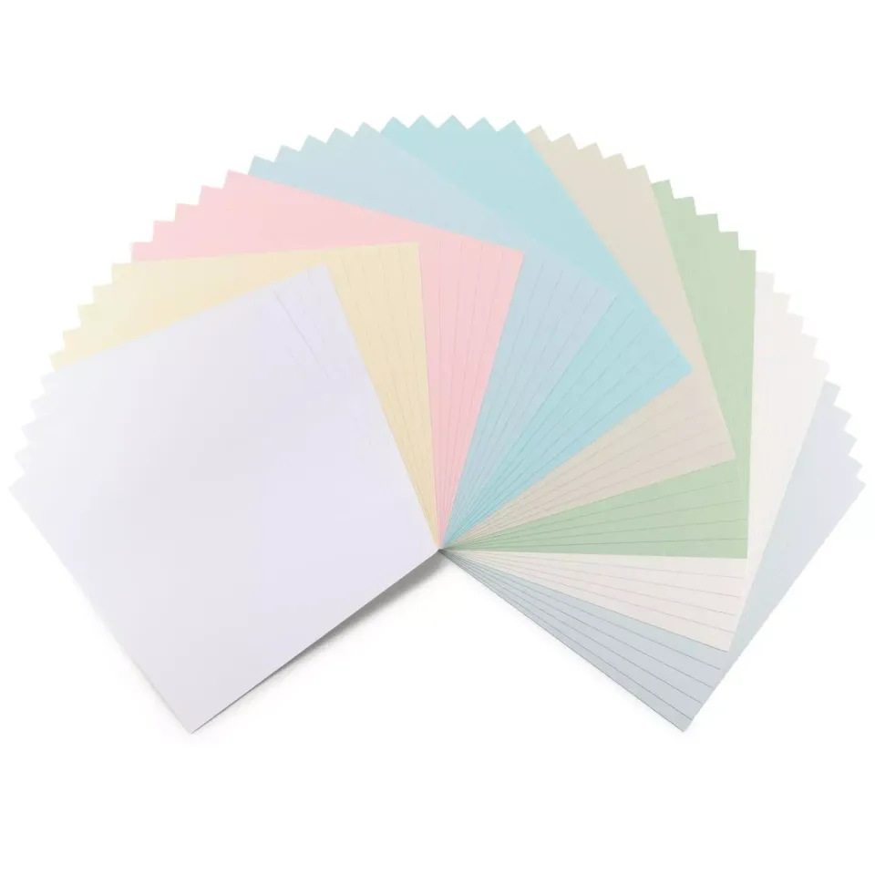 Korthobby Florence kartong 12x12 pastel 45 ark linen
