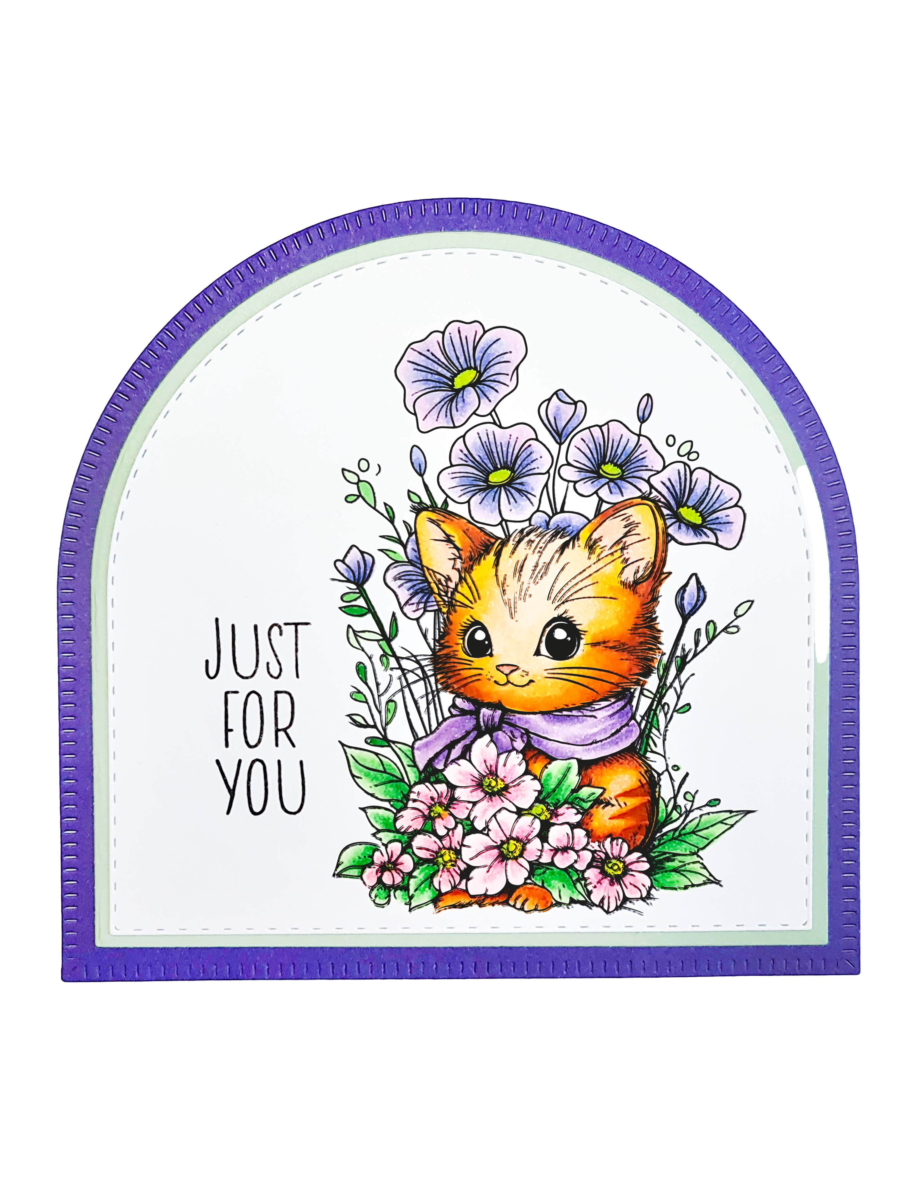 Studio Light Essentials Clear Stamp Floral cat
