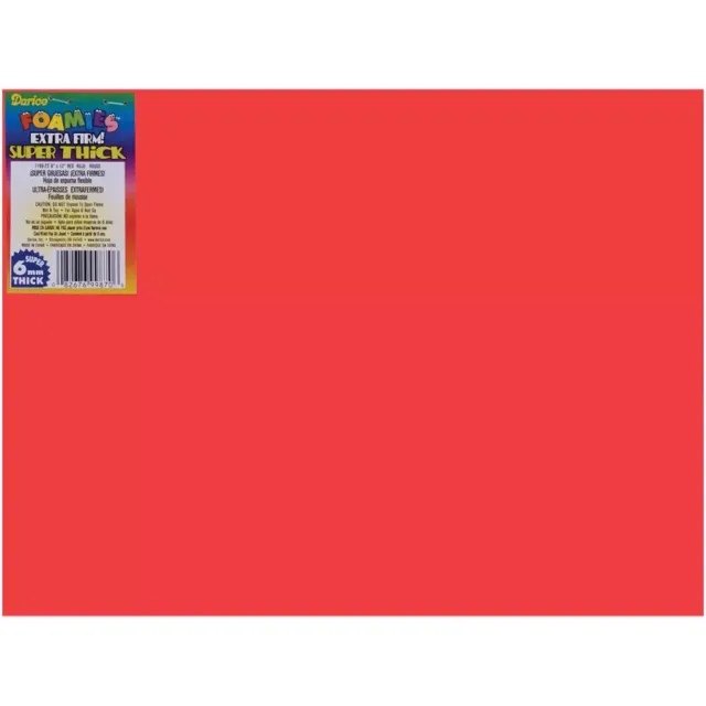 Korthobby mosegummi rød foam sheet 9x12" 6 mm