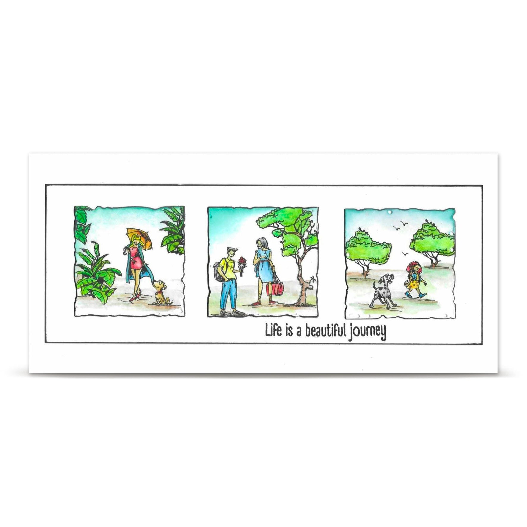 Aall and Create TP-1473 Sidewalk Stories stempelsett A5 18 motiv