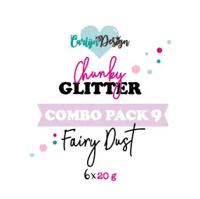 CarlijnDesign Combo Pack 9 Fairy Dust glitter 6x20g iriserende