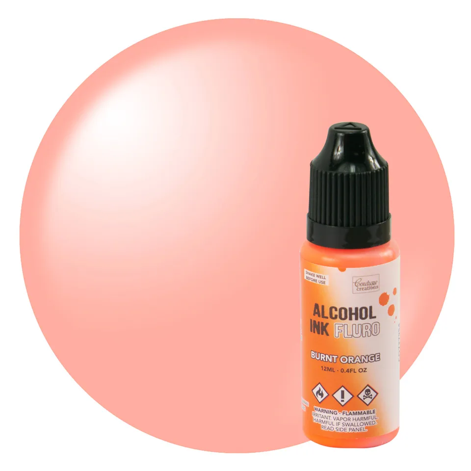 Couture Creations Alcohol Ink Fluro Burnt Orange 12 ml fluor