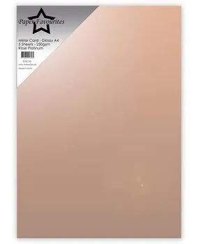 Paper Favourites Mirror Gossy A4 speilkartong rose