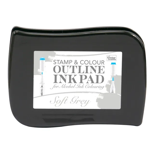 Couture Creations Soft Grey stempelpute grå outline