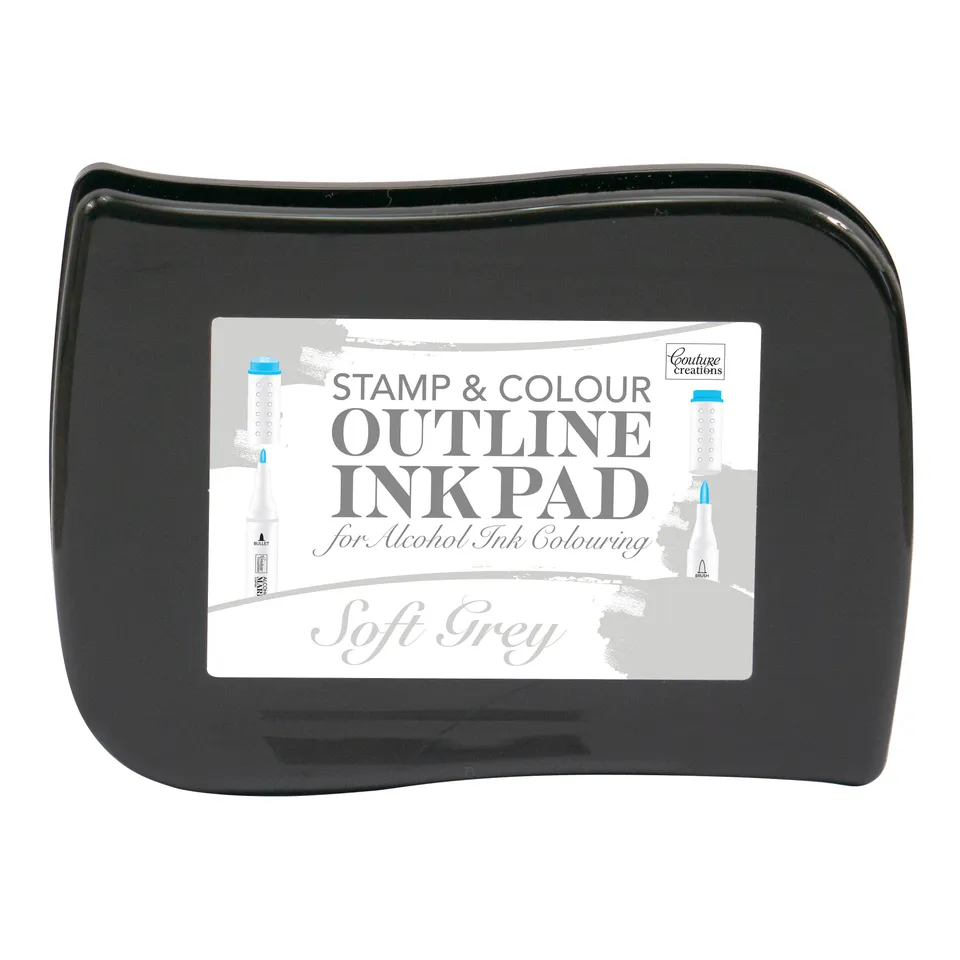 Couture Creations Soft Grey stempelpute grå outline