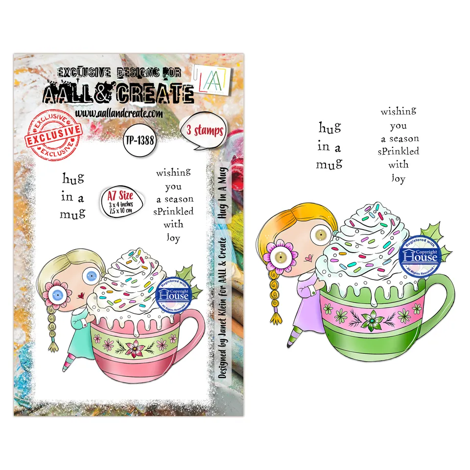 Aall & Create TP-1388 Hug In A Mug stempelsett A7