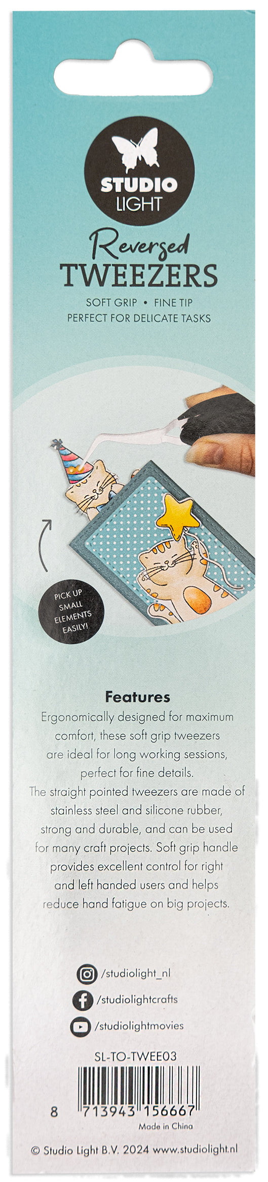 Studio Light Essentials omvendt pinsett soft grip