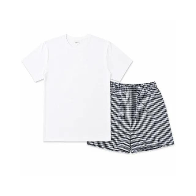 KaiserCraft K&Co pysjamas herre White Check str L bomull