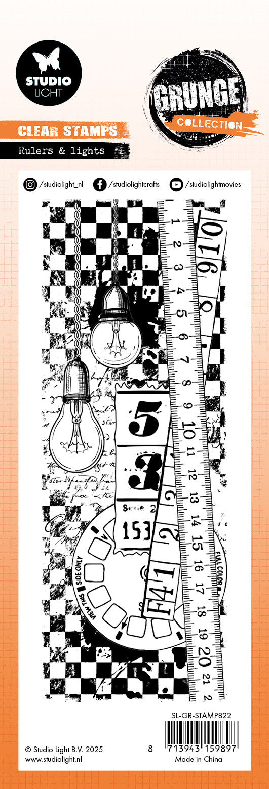 Studio Light Grunge Rulers & Lights clearstempel