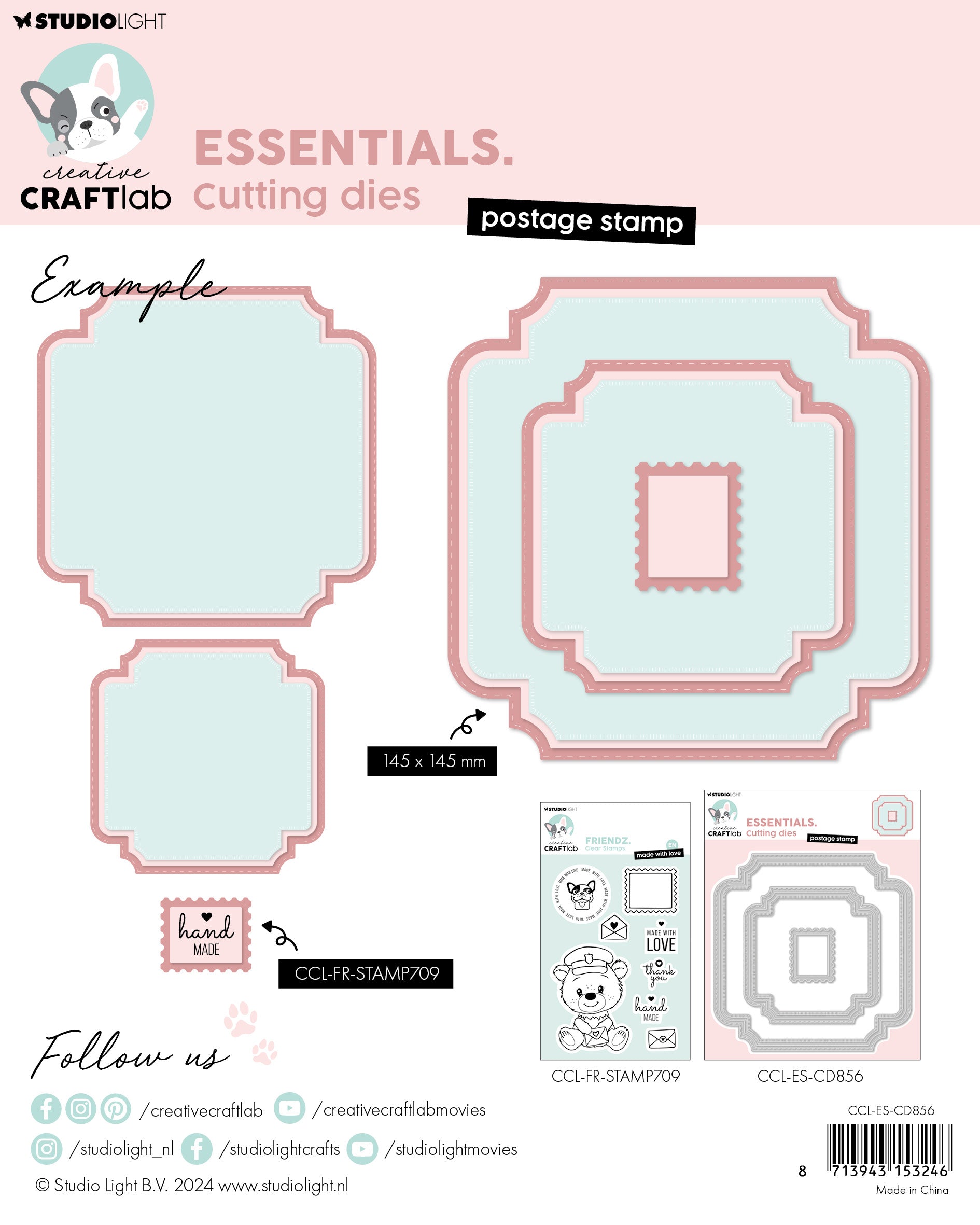 Studio Light Creative Craftlab Postage Stamp dies frimerke