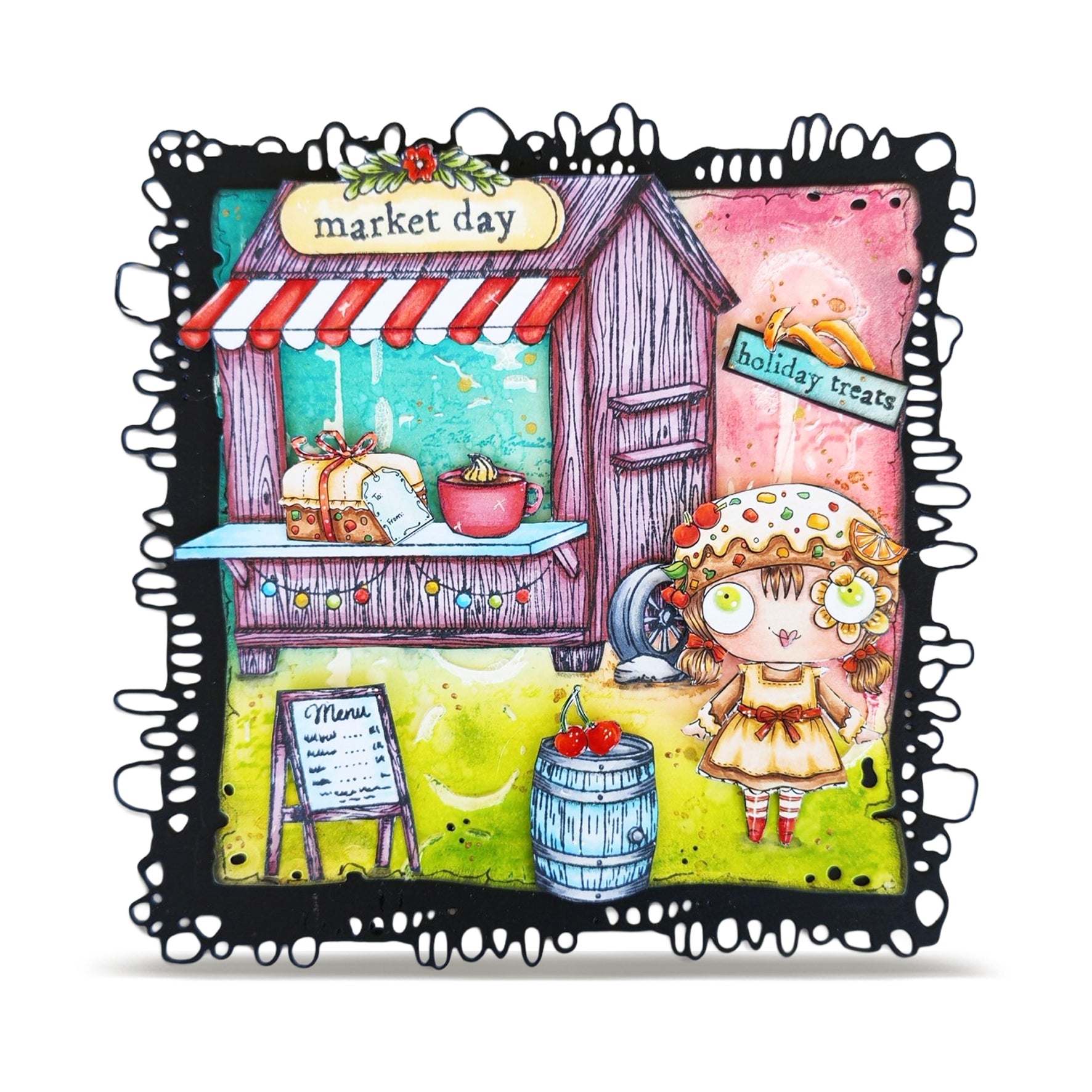 AALL & Create TP-1385 Fruitcake stempelsett A7 jul Janet Klein
