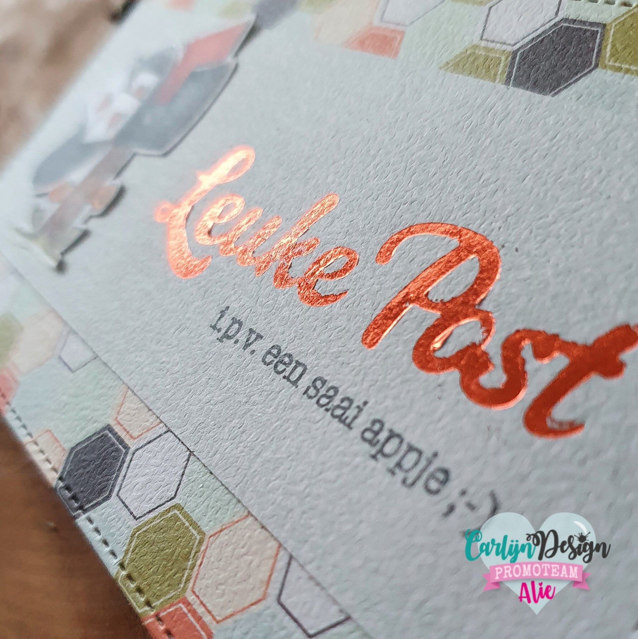 CarlijnDesign Leuke post hot foil-plate CDHF-0016