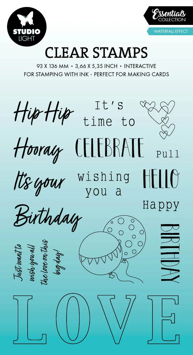 Studio Light Essentials Waterfall effect clear stamp