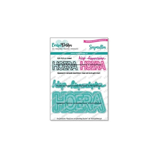CarlijnDesign CDSN-0200 Outline Hoera dies bursdag